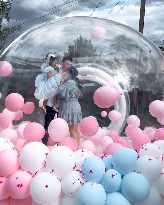Baby shower using Bubble and bounce dome