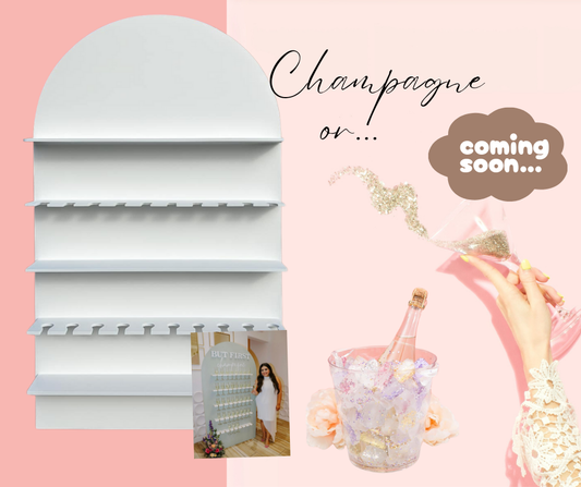 Champagne and treat wall coming soon.