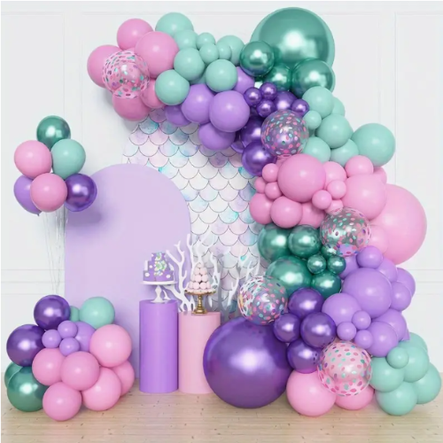 Mermaid balloon garland from bubble and bounce