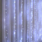 White curtain and cold white LED fairy light backdrop. Includes a $25 bond refunded after your hire.